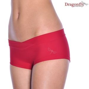 Dragonfly Vera Hot Pants Pole Shorts - Red XS